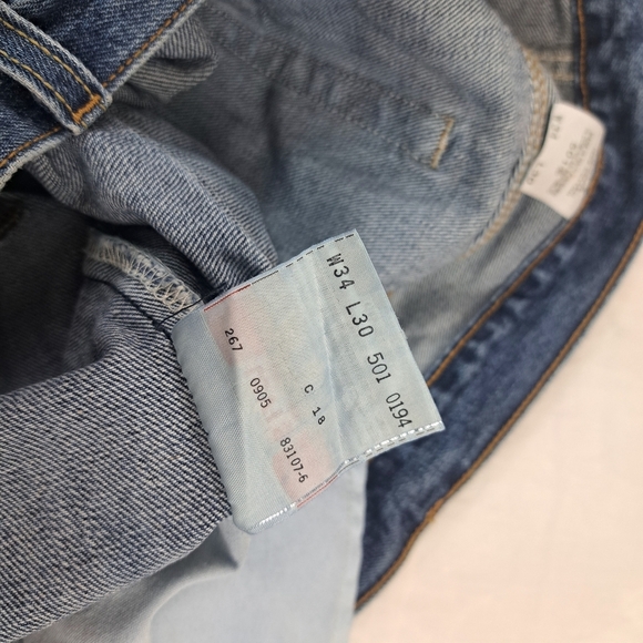Levis 501 Made in Haiti Vintage Denim Jeans Pants W34 L30 - Picture 6 of 16
